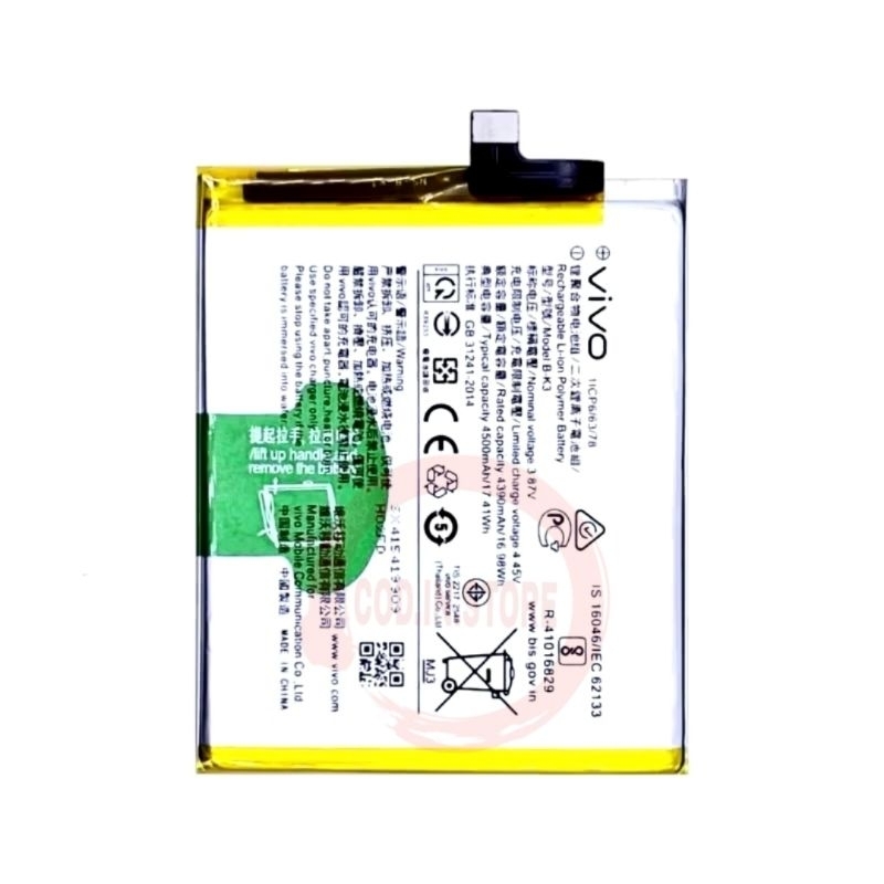 Baterai Vivo B-K3 / Vivo S1 Pro Bateray Battre B-K3