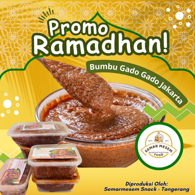 

500 gr / Bumbu Gado-Gado Jakarta / Pedas Manis / Bumbu Sate / Enak dan Awet