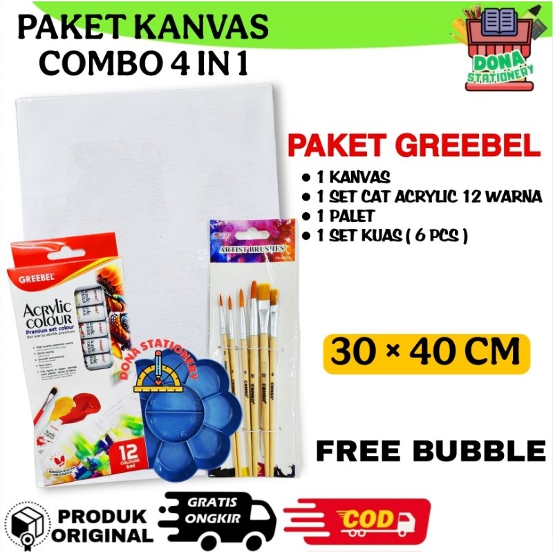 

PAKET LENGKAP SET KANVAS LUKIS | PAKET KANVAS 4 IN 1 | PAKET MURAH KANVAS LUKIS