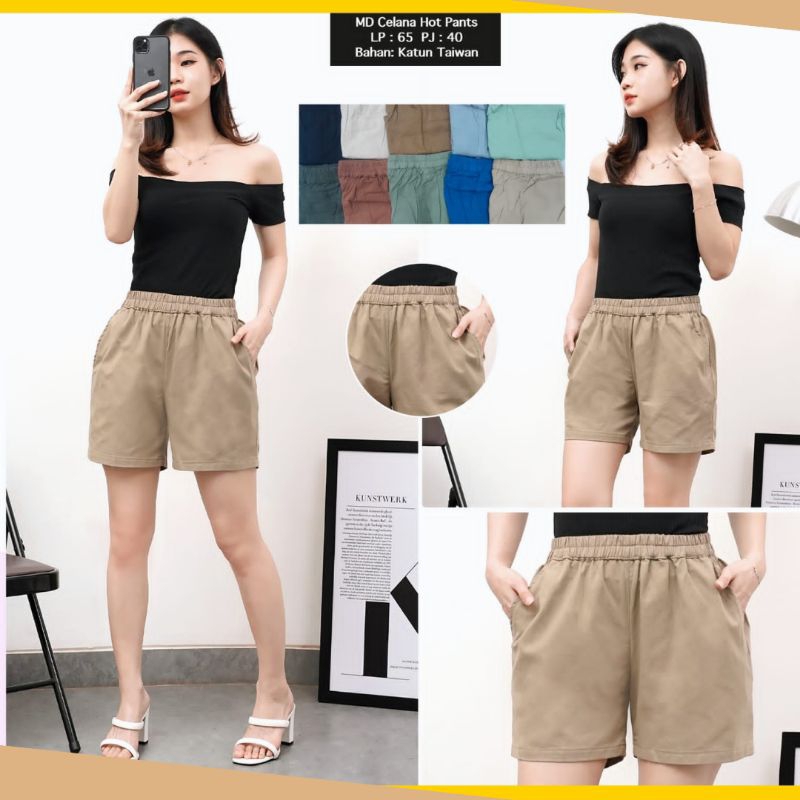 Celana Pendek Hot Pants Wanita Bahan Katun Taiwan Adem Import Fashion Wanita dan Cewek Harga Murah