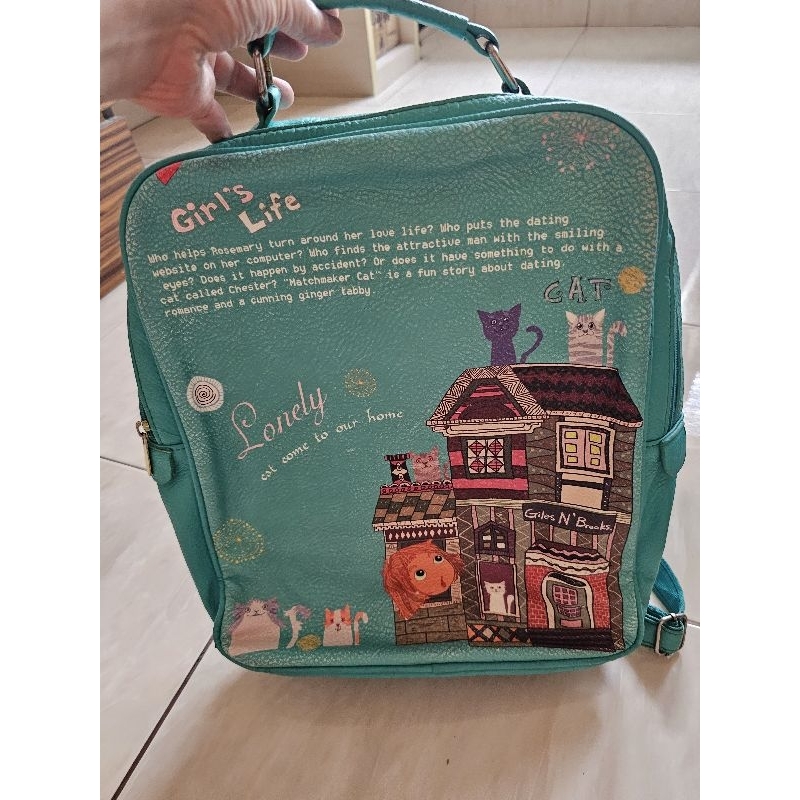 Ransel wanita/anak hijau tosca
