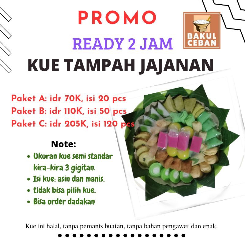 

ready kue tampah jajanan bisa kirim dadakan