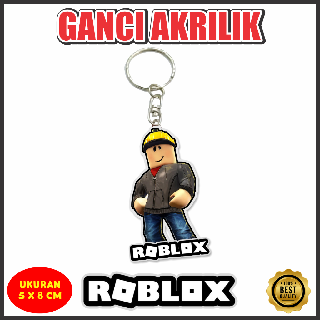 Gantungan Kunci Akrilik Karakter Roblox ukuran 4x6 cm tebal Limited Edition