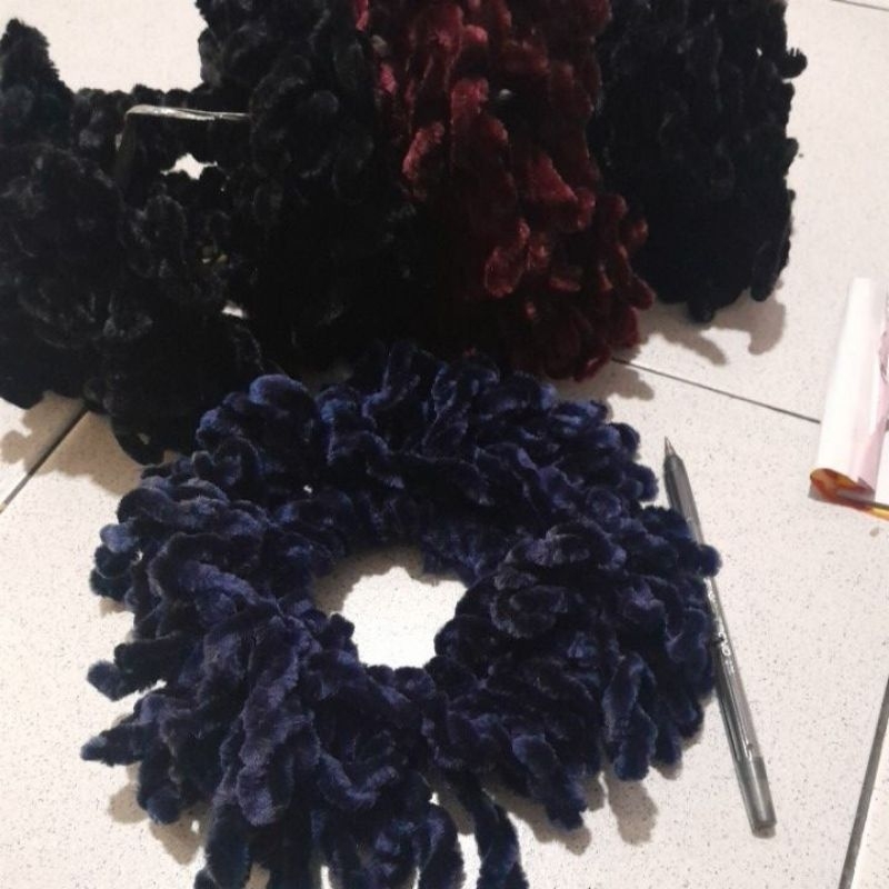 YS Ikat rambut ubur ubur besar ukuran 20cm isi 6pcs(size  v-80G/v-100G)