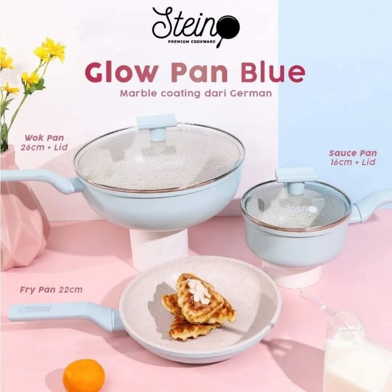 Stein Cookware alat panci set merek Stein Glow Pan series