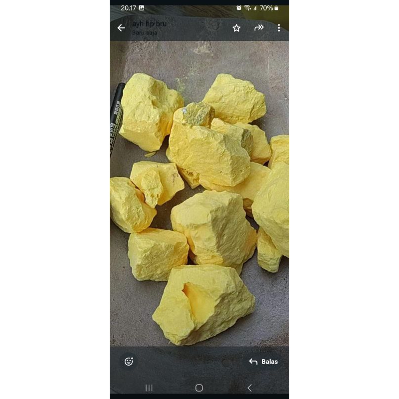 belerang bongkahan 1kg.
