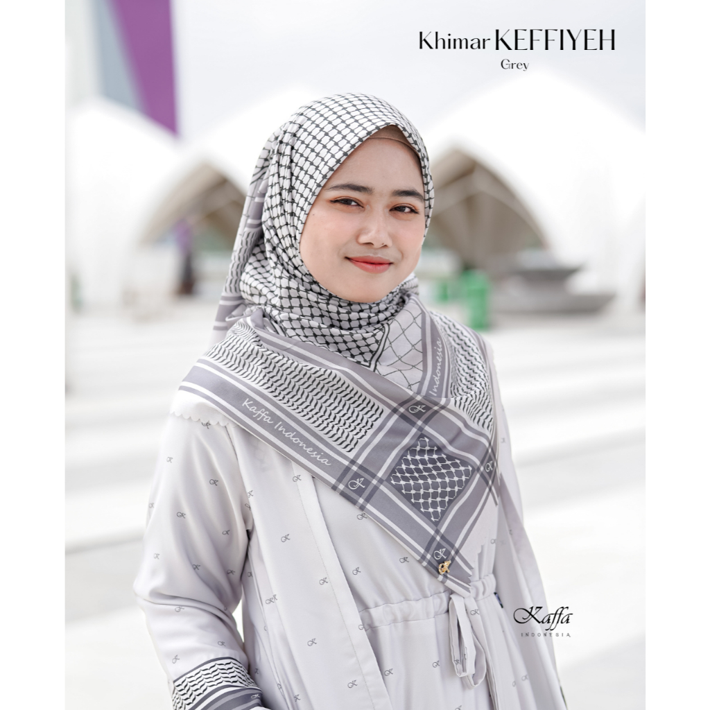 Kaffa Indonesia | Khimar Keffiyeh | Jilbab segi empat syari | Khimar Palestina umroh premium mudah d