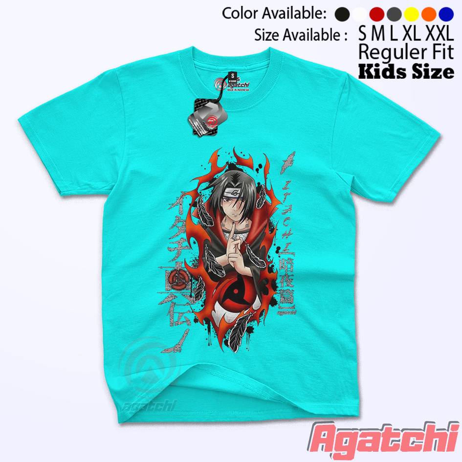Baju Kaos Atasan Anak Laki-Laki Anime Naruto Shipuden Legend Akatsuki Uchiha Itachi