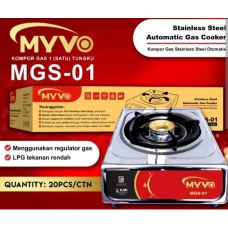 KOMPOR GAS MYVO SATU TUNGKU MGS-01 (tekanan rendah)