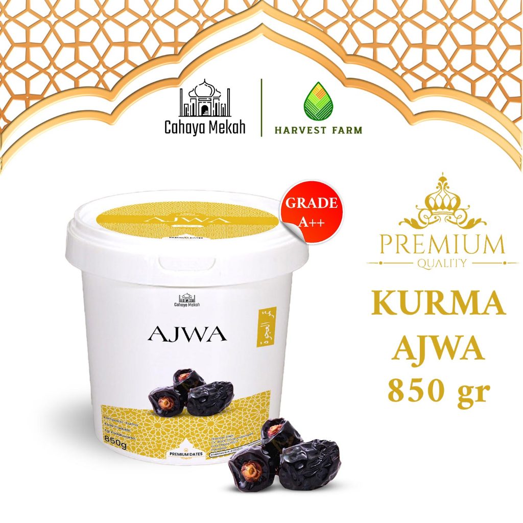 

Cahaya Mekah Kurma Ajwa Ember 850gr Kurma Nabi Premium Original High Quality
