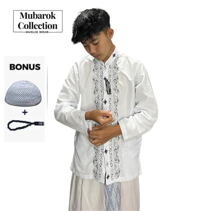 mubarok collection baju.koko.murah/baju koko putih/baju koko berkualitas/baju koko/baju koko bordir