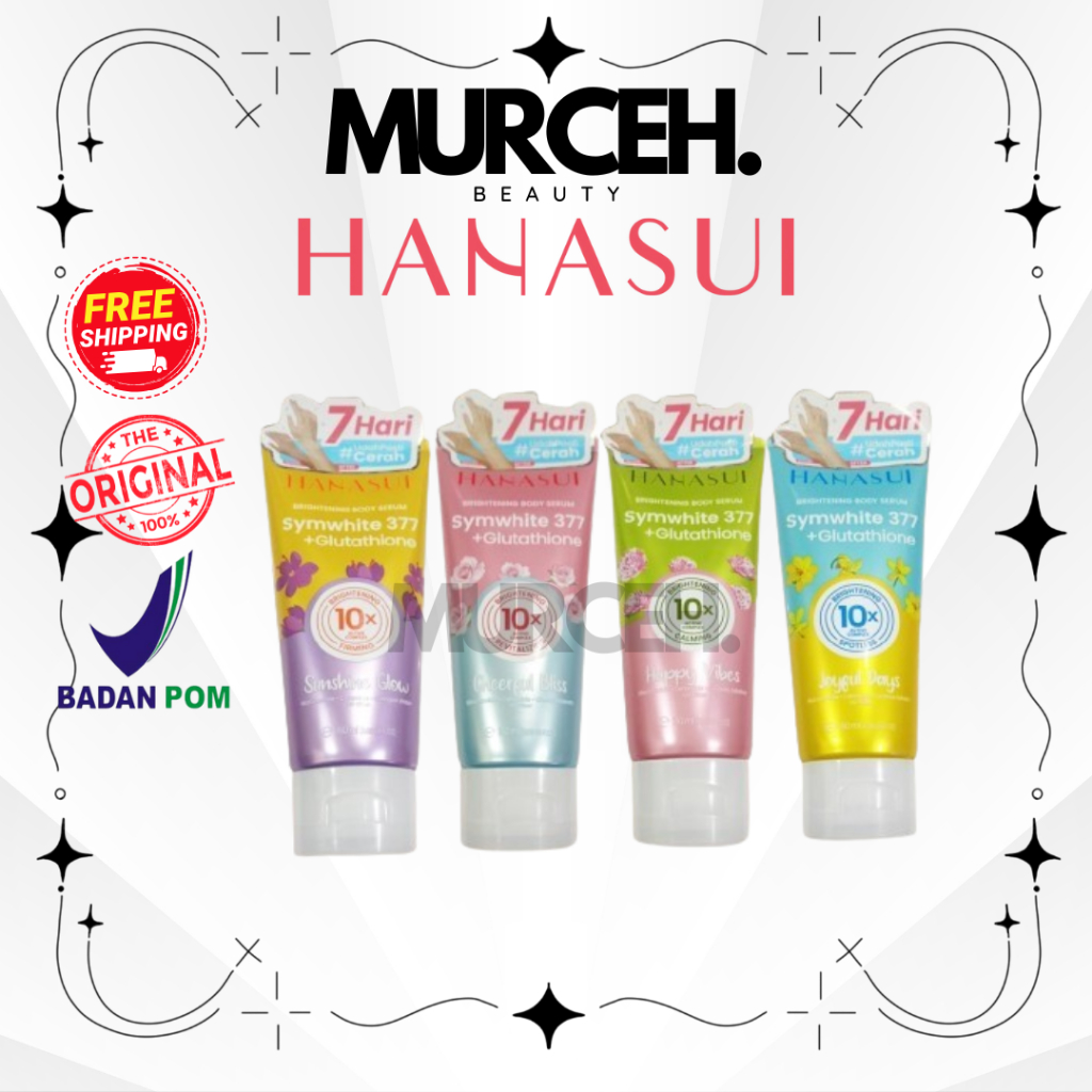 [MURCEH] Hanasui Brightening Body Serum 180ML  | Cheerful Bliss | Joyful Days | Sunshine Glow | Happ