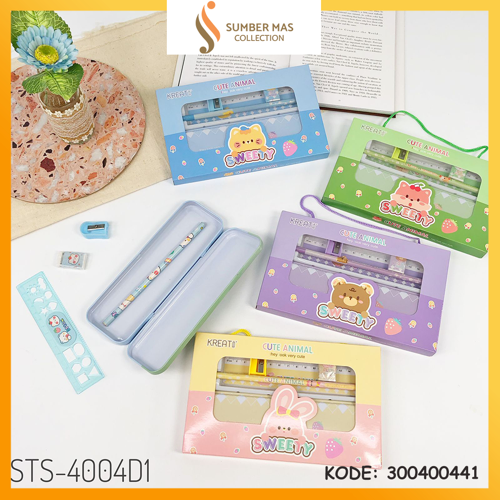 

PAKET SET KARAKTER ALAT TULIS STATIONARY 5IN1 ANAK SEKOLAH PENCIL PENSIL CASE RAUTAN PENGGARIS PENGHAPUS LUCU PASTEL