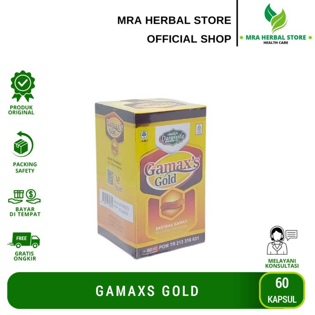 Kapsul Gamaxs Gold  60 kapsul | Kapsul Gamat Emas Darusyifa  Ekstrak Gamat Emas | Gamaxs Gold Origin