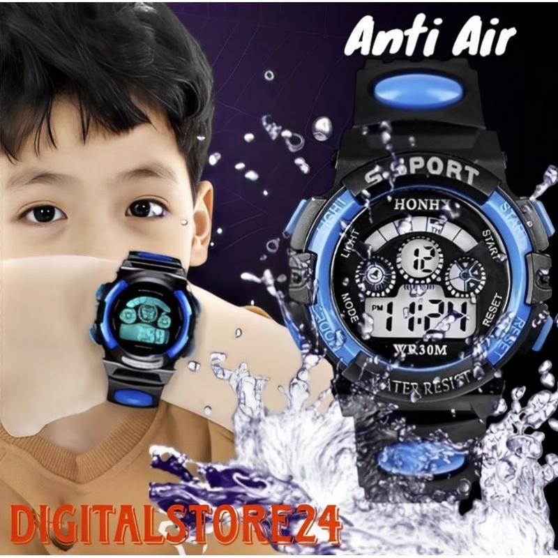 Jam Tangan Anak Laki Laki Anti Air Digital Led Bisa Menyala Bahan Rubber Jam Tangan Anak Laki Laki M