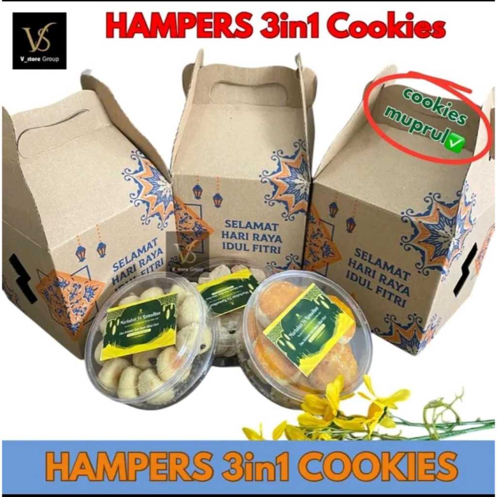

HAMPERS 3in1 COOKIES MUPRUL ISI ROTI KACANG KUR SEMPRIT DAN JANDA GENIT