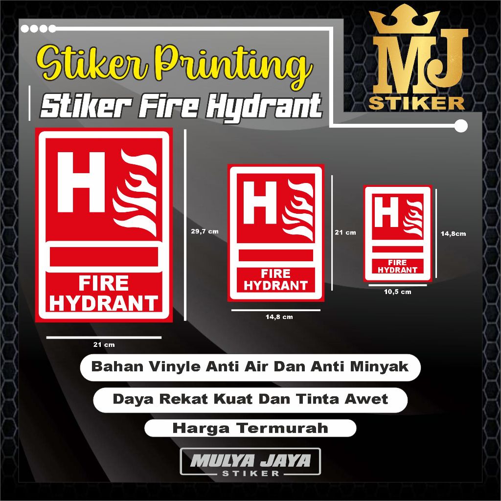 

PROMO Mulya Jaya Stiker Fire Hydrant / Stiker Pemadam Api / Stiker Penunjuk Alat Pemadam Kebakaran