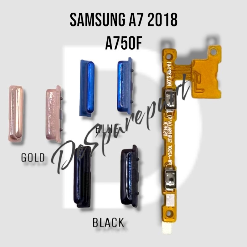 Satu Set Fleksibel  volume Samsung A7 2018 / A750 || Fleksibel + Tombol