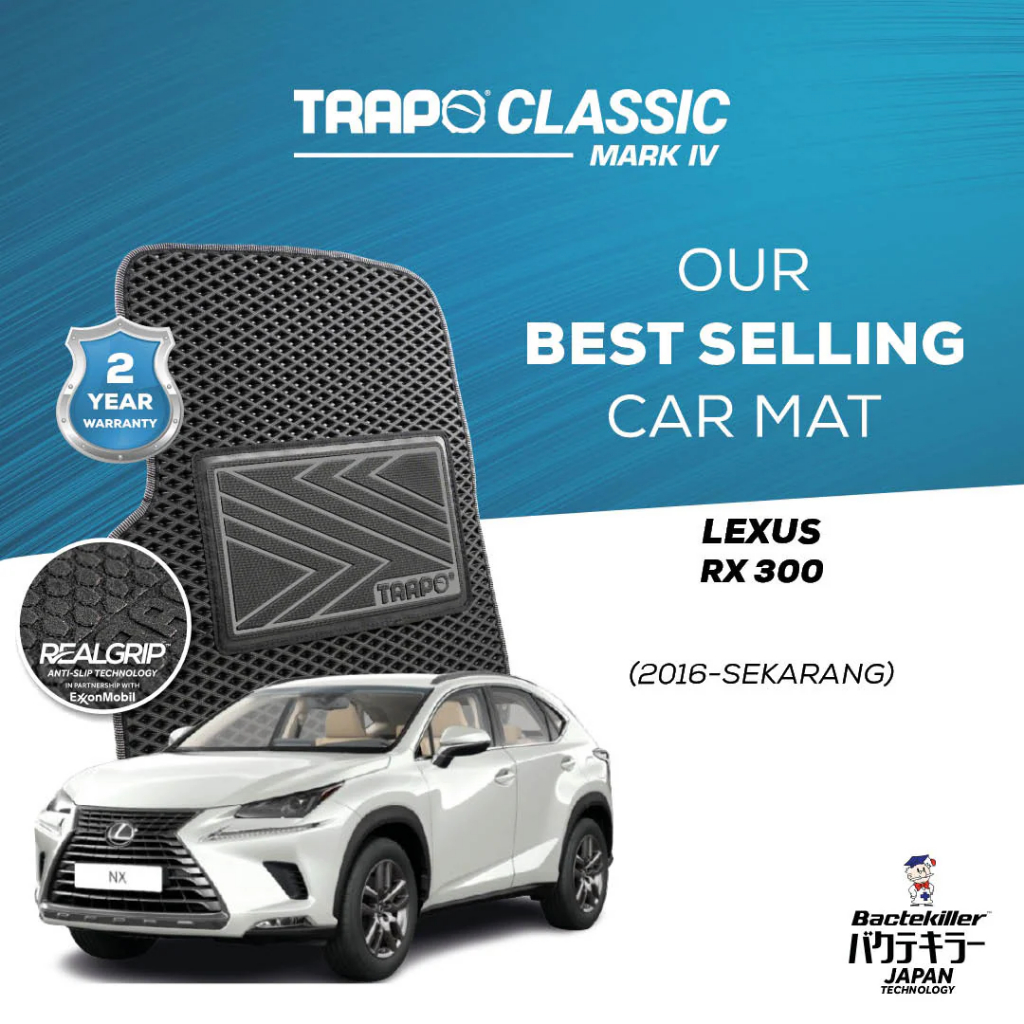 Karpet Mobil Trapo Mark Lexus RX 300 (2016-Sekarang) Karpet Lexus RX 300 Fullset