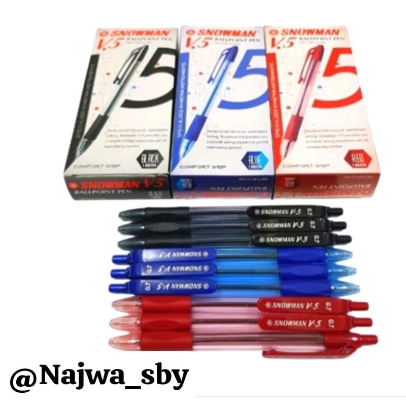 

Ballpoint / Bulpen / Pulpen Merk SNOWMAN V.5 Cetekan