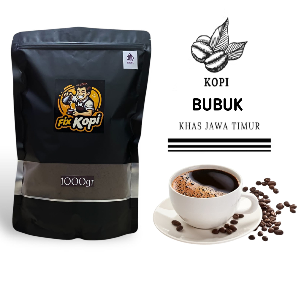 

Fix Kopi - Kopi Bubuk Giras Robusta Spesial Asli kemasan 1Kg Murah Enak Murni