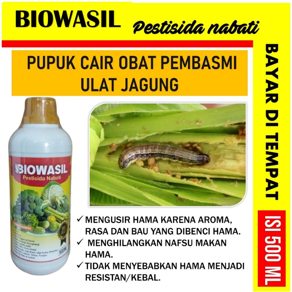 Obat Ulat Tanaman Jagung biowasil 500ML Pestisida Nabati Obat Semprot Pembasmi Ulat Pada Tanaman Jag
