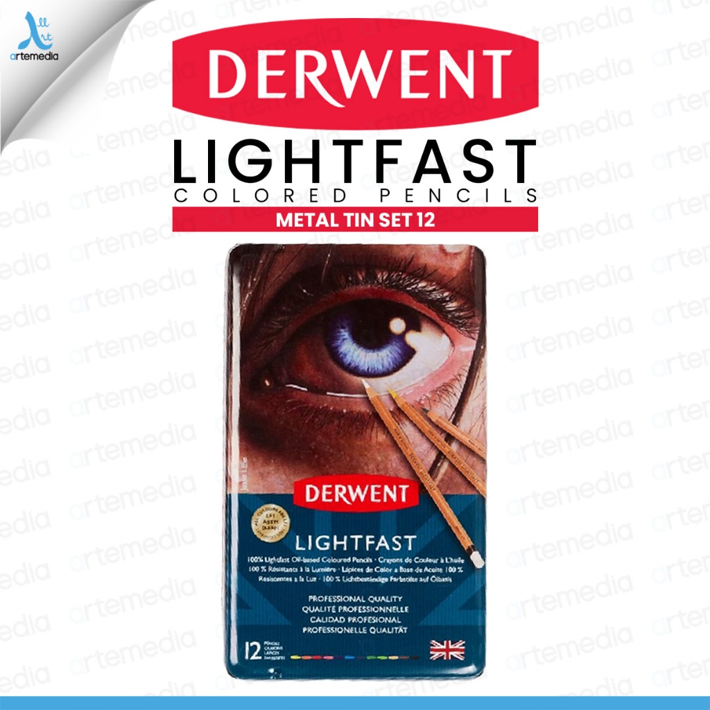 

Derwent Lightfast Color Pencil Pensil Warna Set 12