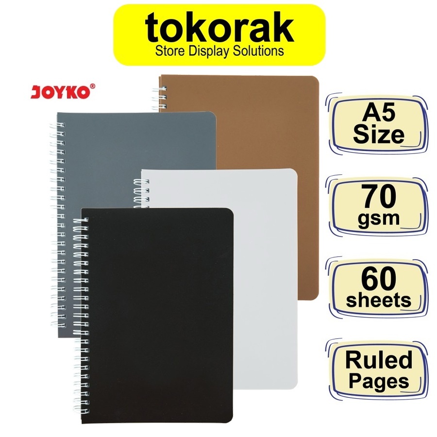 

NOTEBOOK A5 SPIRAL BUKU CATATAN BUKU TULIS JOYKO A5 GARIS NB-690 NOTE BOOK RING