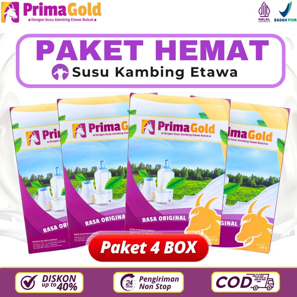 

PAKET HEMAT 4 BOX SUSU KAMBING ETAWA BUBUK PROMAGOLD & GOLDENGOAT