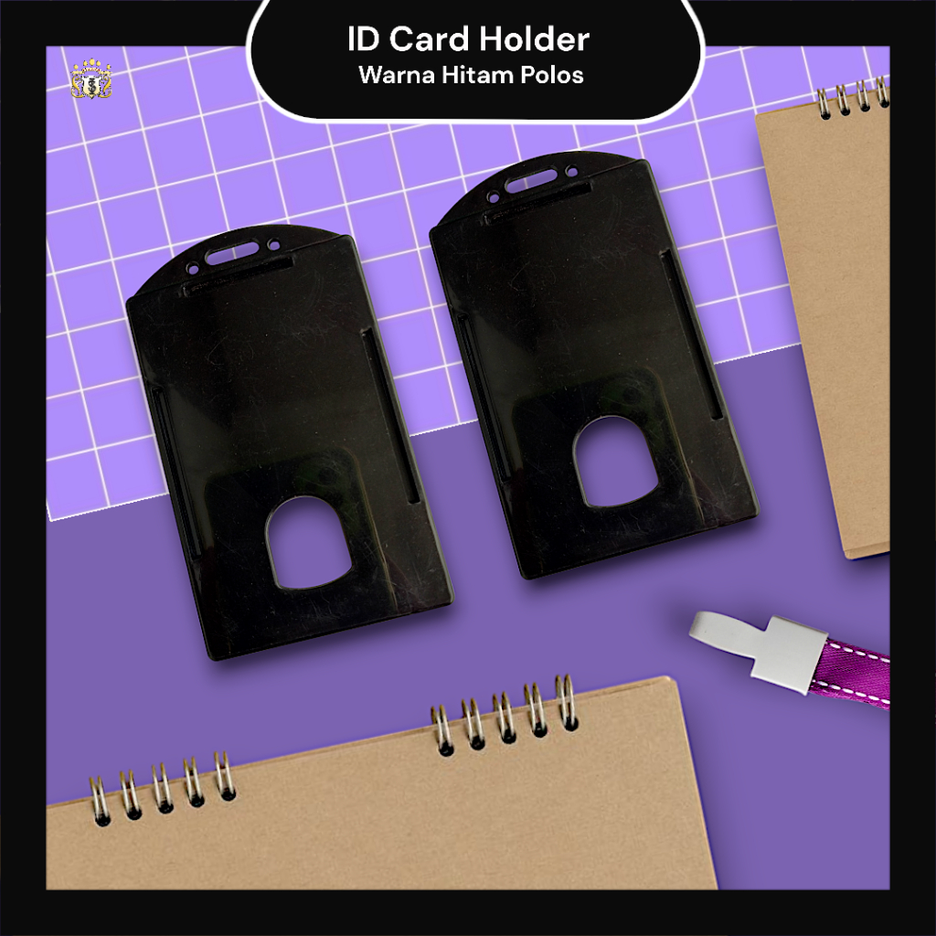

ID Card Holder Warna Hitam Polos Acrylic Tipe Geser untuk Wadah Id Card panitia / kerja / sekolah