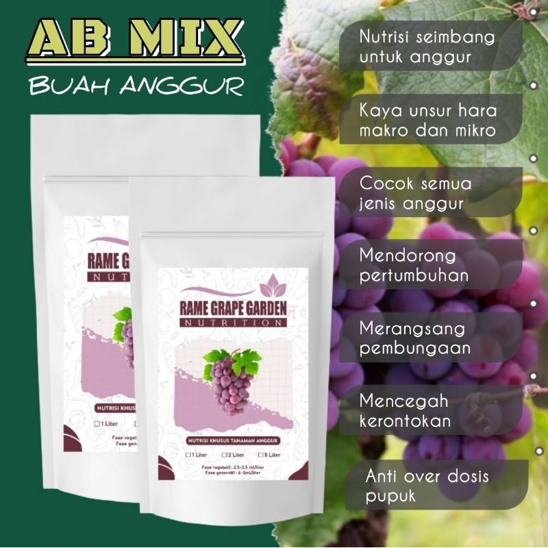 Pupuk anggur lengkap nutrisi AB mix anggur