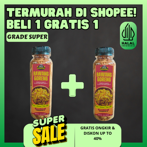 

Beli 1 Gratis 1 Bawang Goreng Original GRADE SUPER Bagor Kriuk Garing Manis Gurih Nikmat Enak