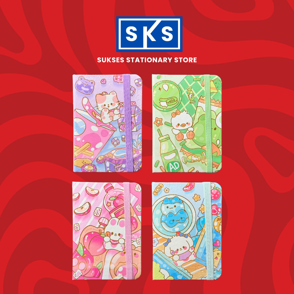 

Notebook Hmx Hardcover Karet A7 Motif Karakter Animal Lucu Buku Catatan Buku Tulis Aesthetic