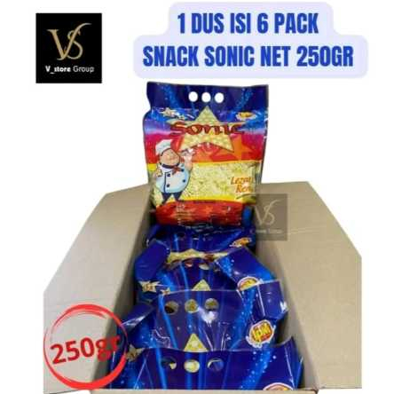 

(DAPAT 1DUS ISI 6 PACK) SNACK SONIC NET 250GR PER PACK/SONIC NET SNACK 250GR