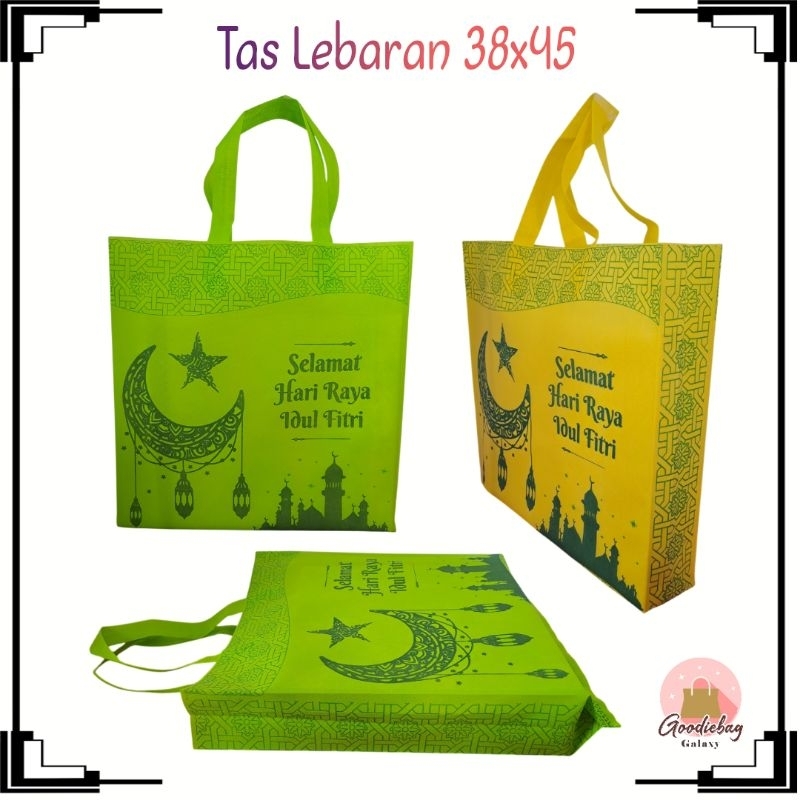 

Goodiebag tas idul fitri lebaran 38 x 45 (6pcs) sablon 4 sisi bahan spunbond tas lebaran sablon 4 sisi hampers bingkisan hadiah souvenir parcel murah idul fitri goodiebaggalaxy
