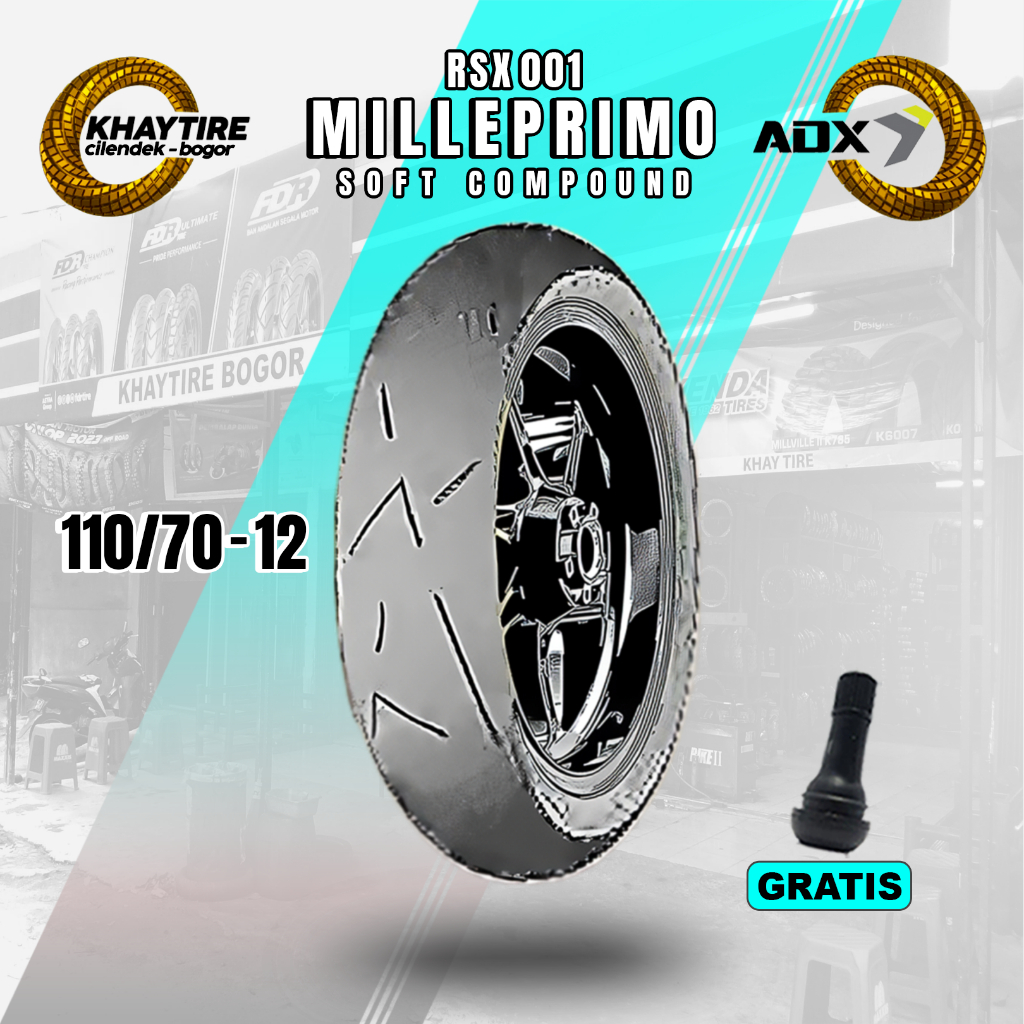 Ban Motor Soft Compound Vespa MATIC ADX MILLEPRIMO RSX001 Ring 12 Tubeless