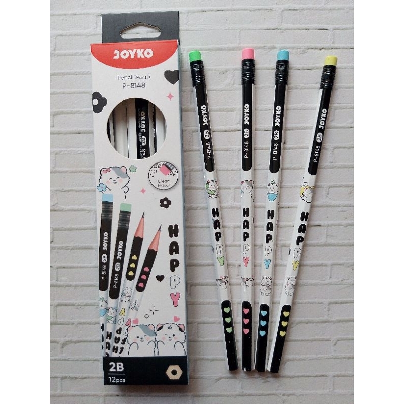 

(12PC) PENSIL+STIP 2B JOYKO P-8148 FANCY NEW