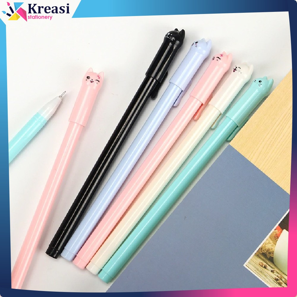 

Pena Unik Bolpen Motif Kucing Lucu Stationary Alat Tulis / Pulpen Gel Karakter Kartun Kucing Kreasi Stationery A14