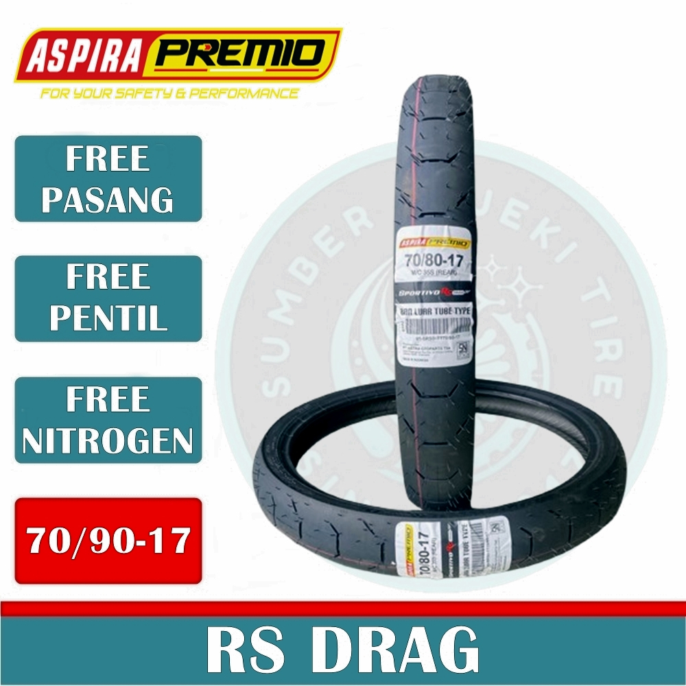 Ban Motor ASPIRA PREMIO SPORTIVO RS DRAG 70/90-17 Tubetype DRAG BIKE ASPIRA PREMIO SPORTIVO Ban Soft