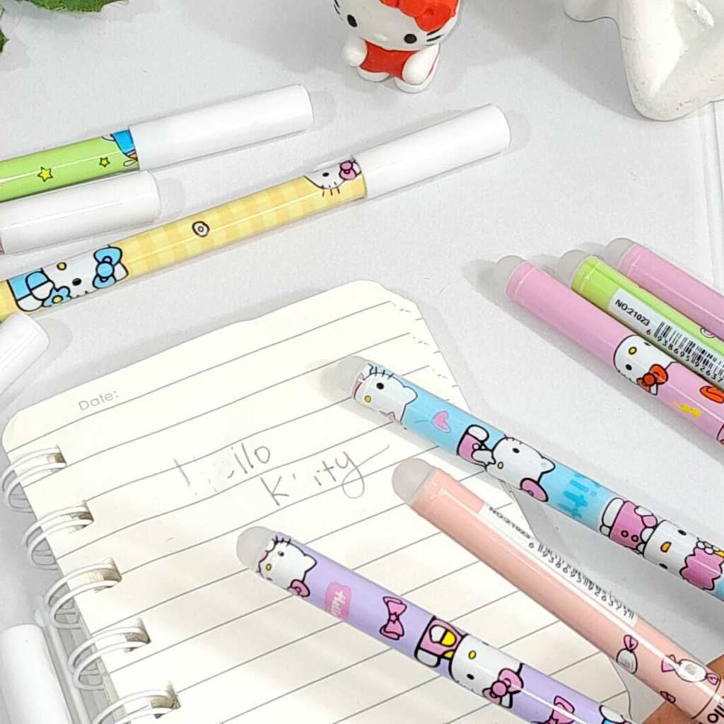 

Pulpen Erasable Hello Kitty Tinta Hitam Bisa dihapus LUCU Harga MURAH / Pen Odemei Erasable Helo Kity Imut Unik Bolpen CUTE Favorit Anak Stationary Sekolah Kekinian Fancy Bisa Grosir dan COD