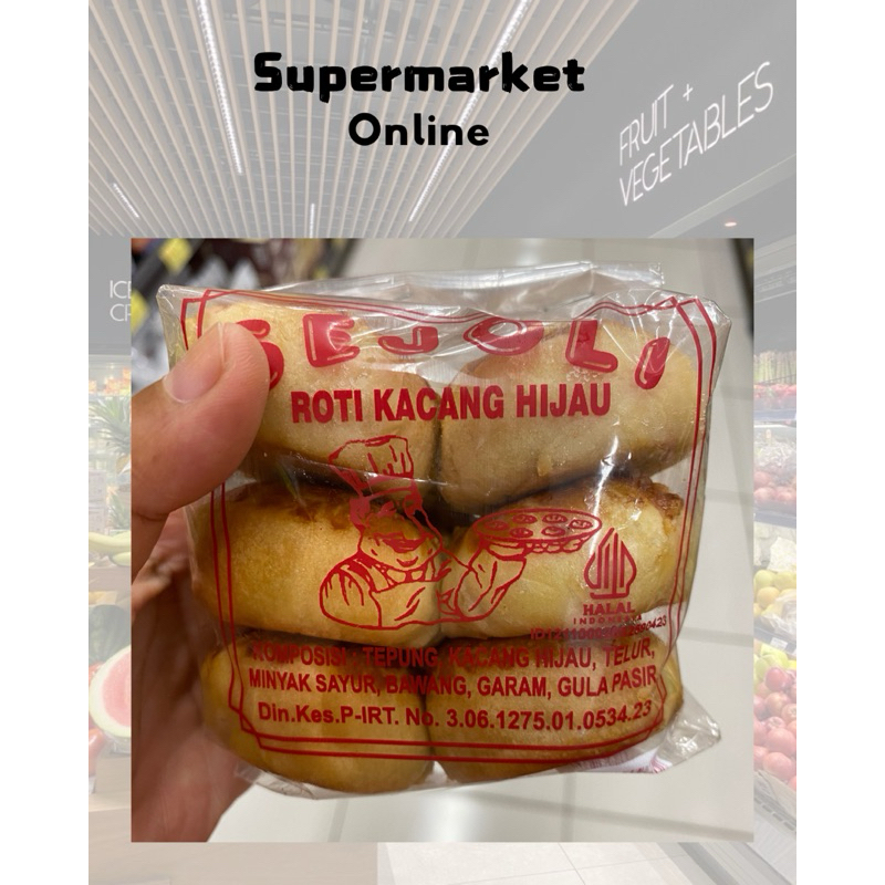 Roti kacang hijau sejoli kemasan plastik