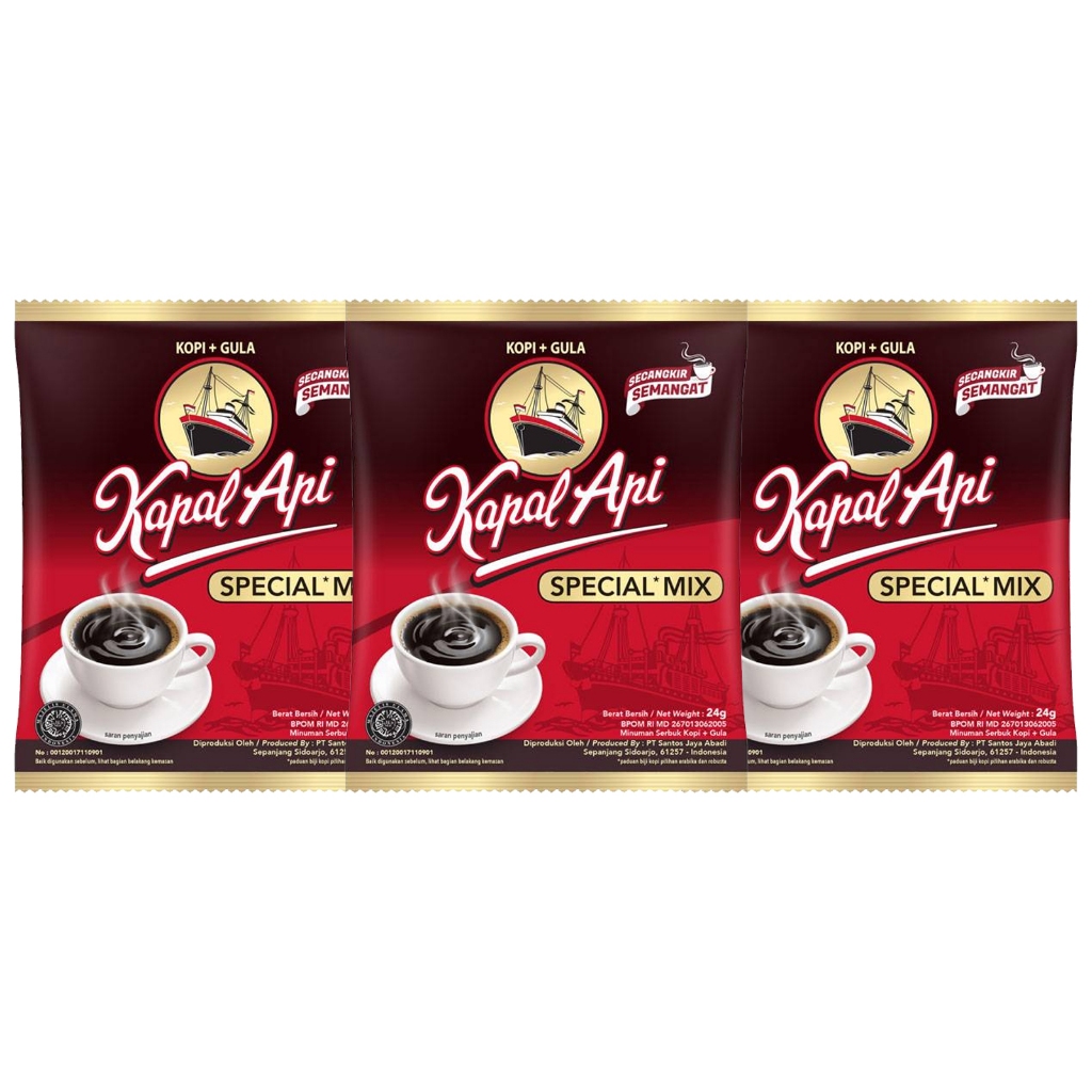 

Kapal Api Special Mix Kopi + Gula Dus dan Renceng 23 Gram [Kemasan Promo Gebyar Umroh]