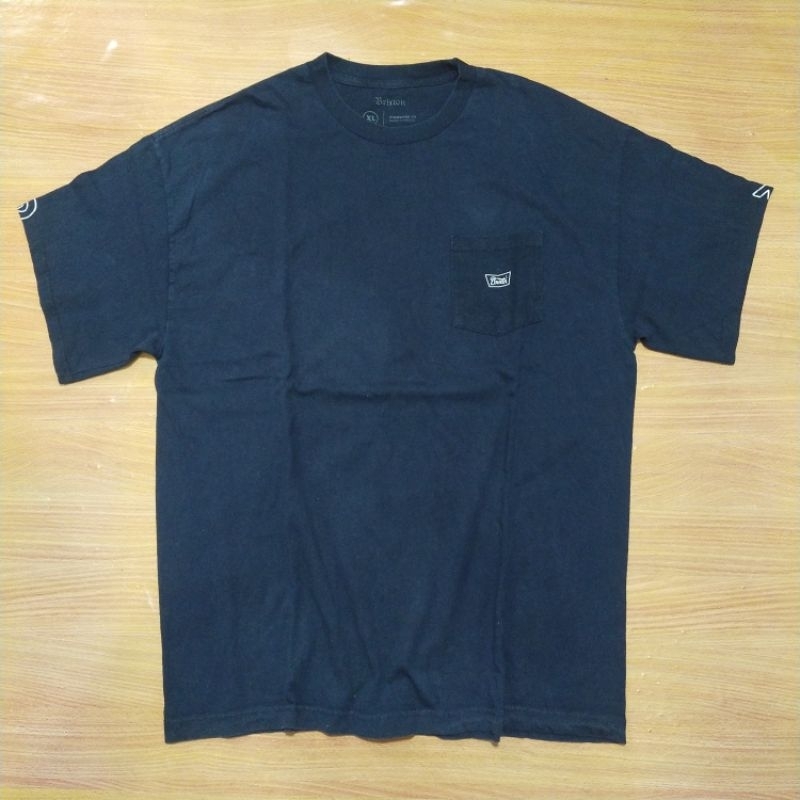 Kaos Brixton poket navy, Bekas second original