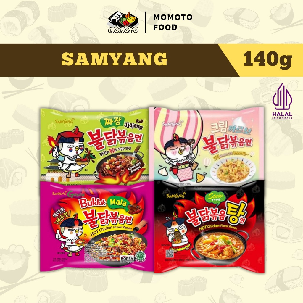 

Samyang Green Halal Mie Instan Ramen Cream Carbonara / Mala / Jjajangmyeon Black Bean Korea / Stew Hot Pedas
