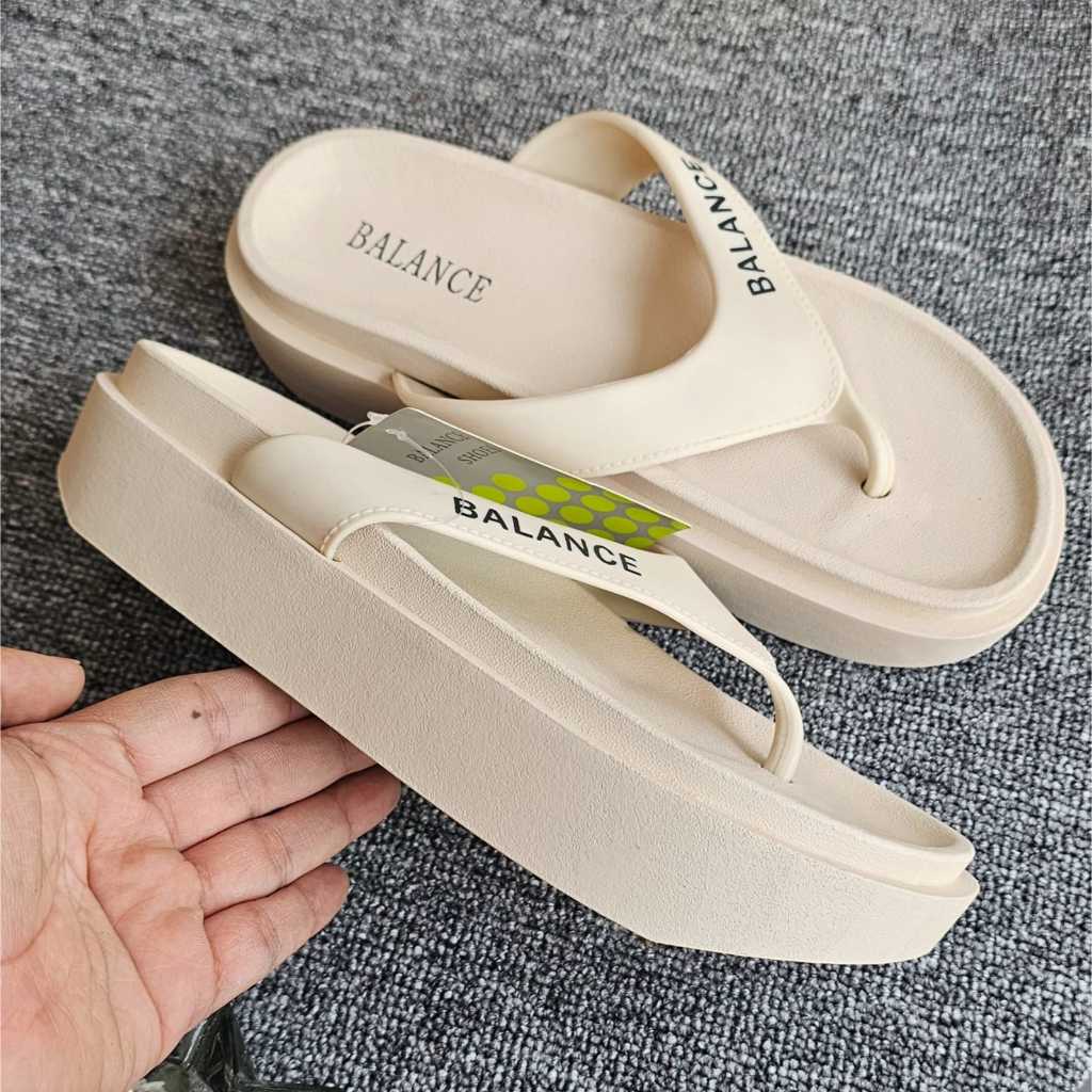 Sandal Jepit Wanita Import Karet Jelly Tebal Jepit Balance Sol tebal Balance 2022