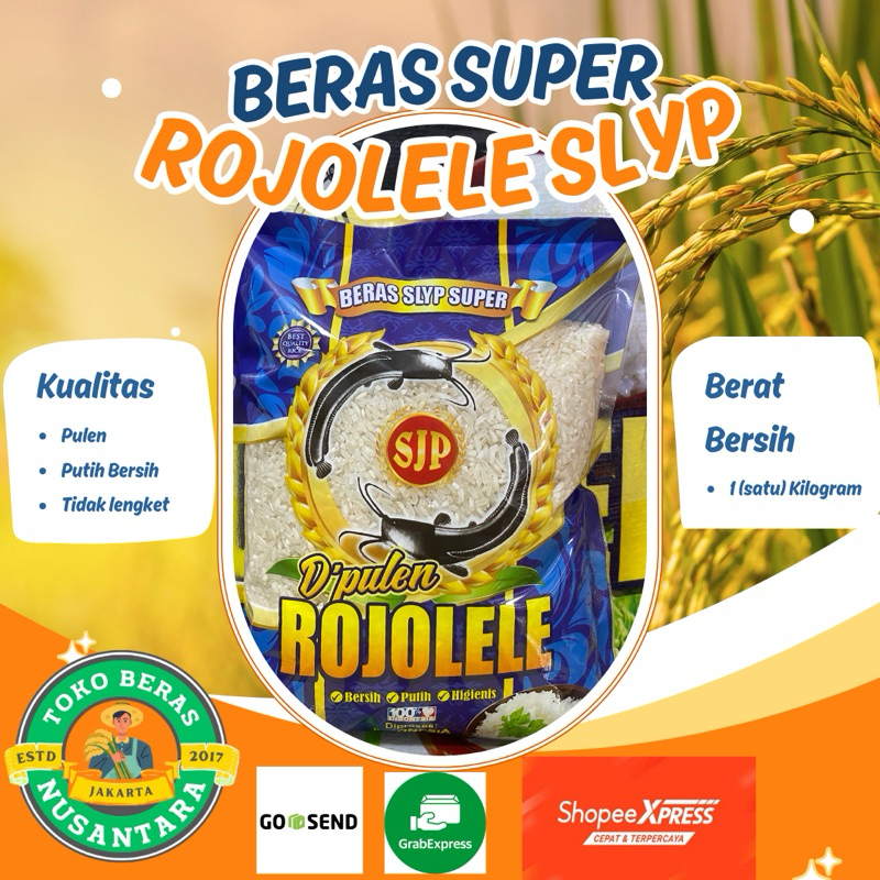 

BERAS ROJOLELE SJP SLYP SUPER BERAT 1KG - PULEN DAN ENAK, BERAS SELALU FRESH ATAU BARU BUKAN PACKINGAN LAMA