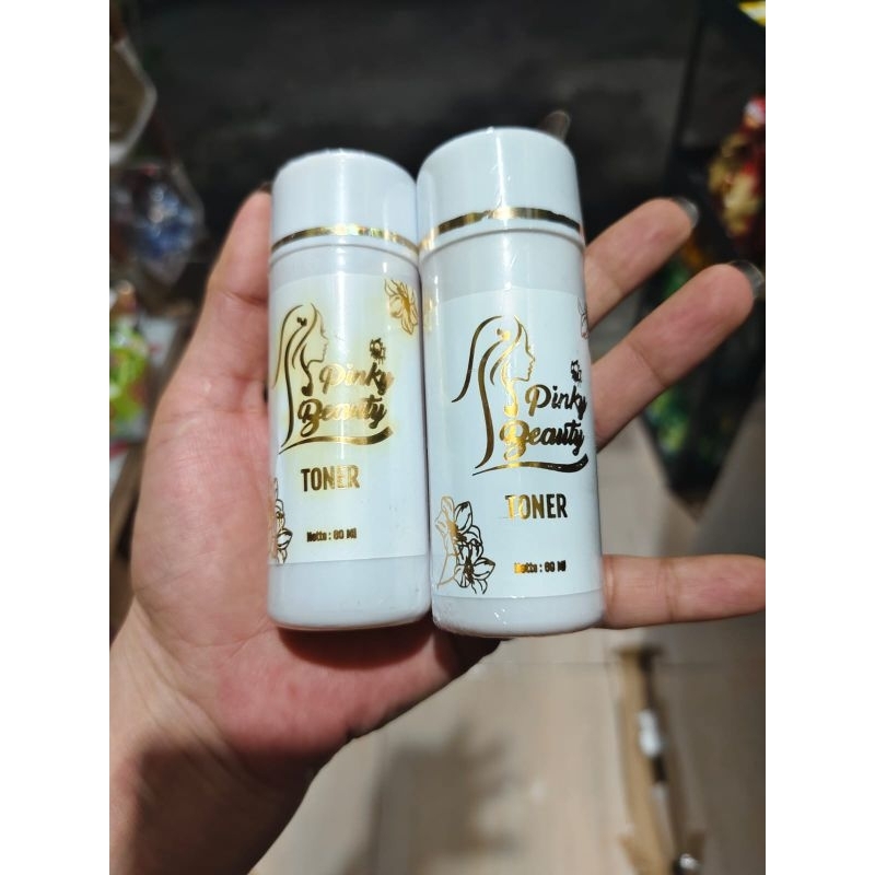 (2 botol) toner pinky beauty hj Imelda Yunus acne