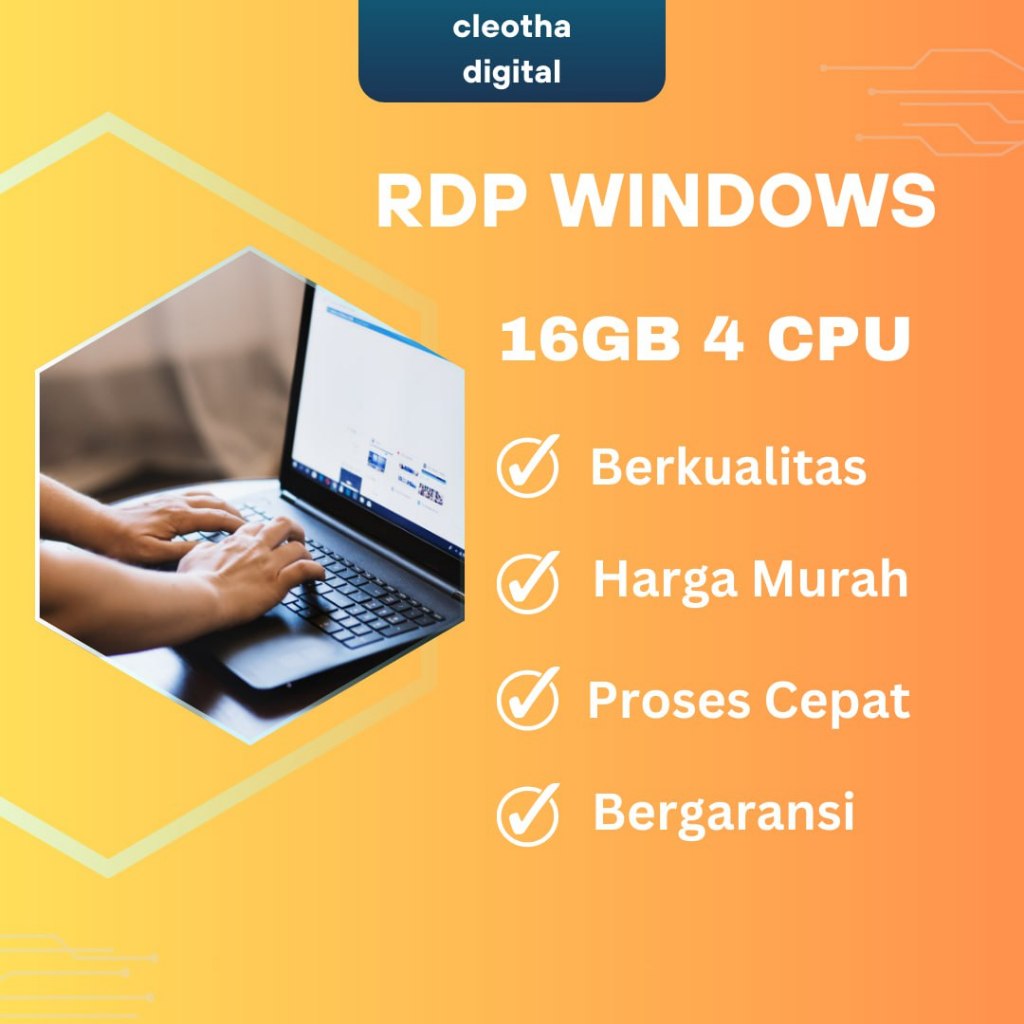 RDP & VPS WINDOWS 16GB/4CPU FULL ADMIN MURAH 30 HARI