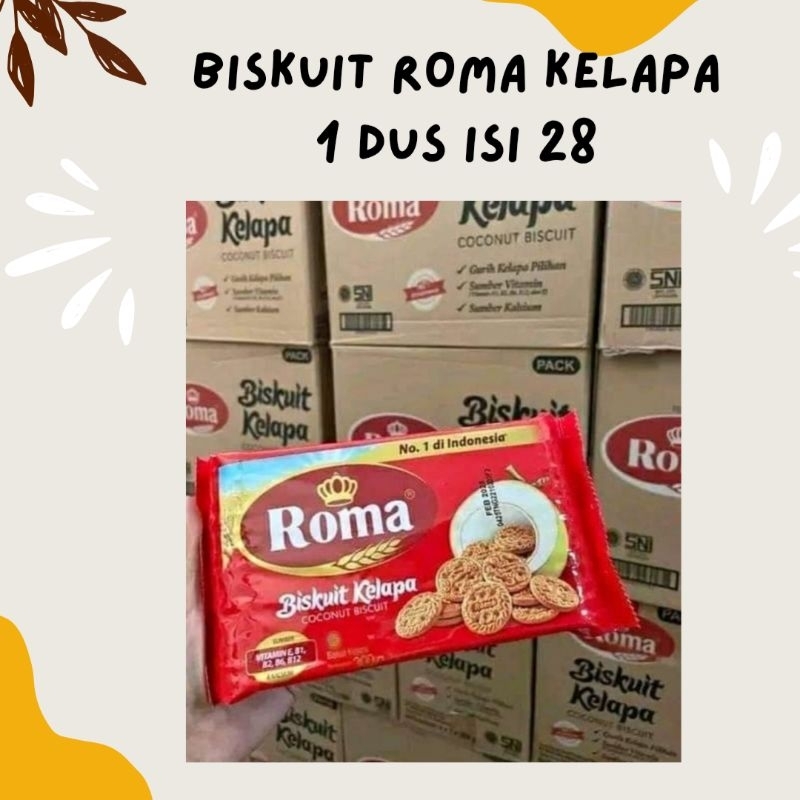 

Roma Kelapa 300gr 1 DUS isi 28pcs - grosir biskuit termurah