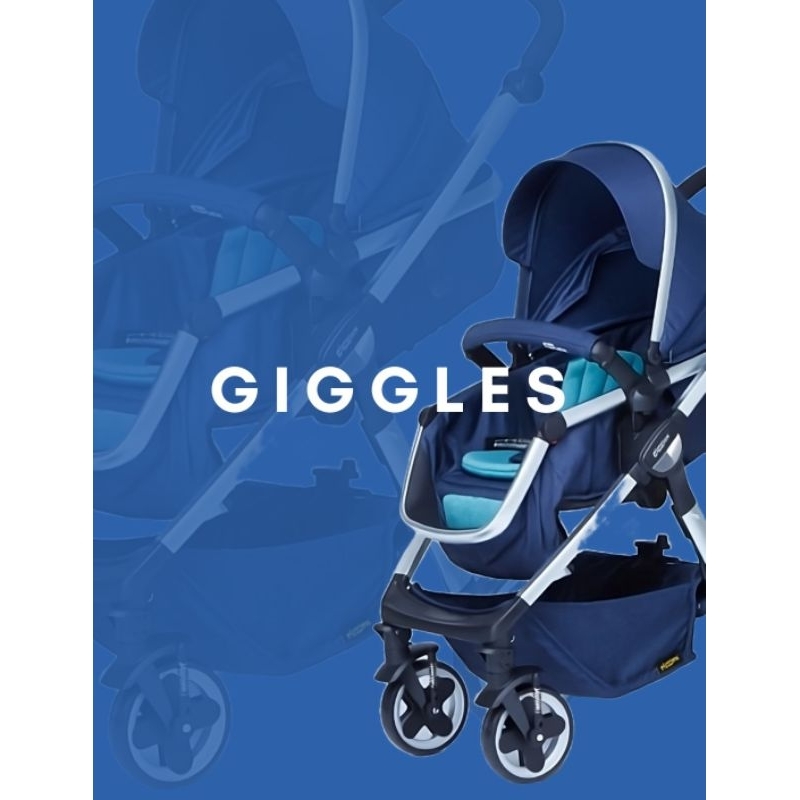 Giggles ( Tulip Convertible Stroller Navy Denim )